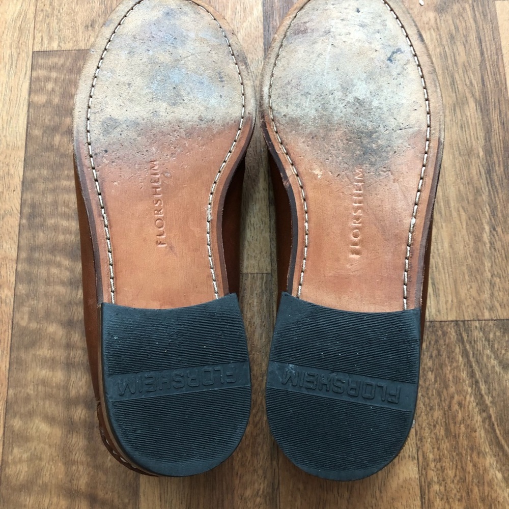 Florsheim Vintage Brown Leather Penny Loafers - Picture 5 of 7